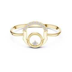 Celestial Geometric Open Circle Ring