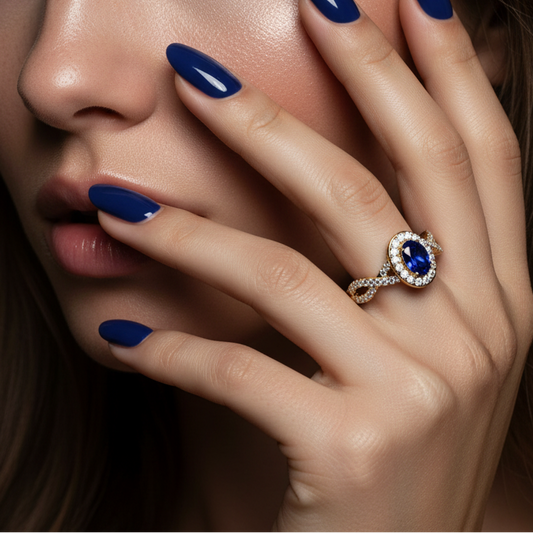 Natural Sapphire & Dia Infinity