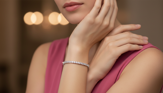 Lines of Light Diamond Tennis Bracelet