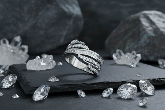 Classic Luxurious Multi-Layered Diamond Ring