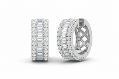 Luxury Channel & Pavé Set Diamond Huggies