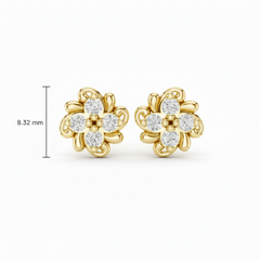 Baroque Beaded Diamond Flower