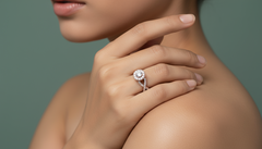 Round Diamond Double Halo Split Shank Engagement Ring