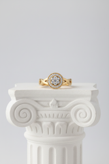 Durable Gold Cluster Diamond Anniversary Ring