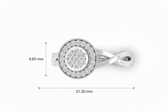 Durable Gold Cluster Diamond Anniversary Ring