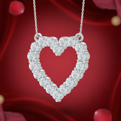Eternal Love Diamond Heart Necklace with Chain