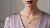 Nature's Beauty Open Butterfly Diamond Necklace with Chain