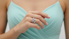 Sparkling Diamond Bypass Ring