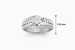 Elegant Gold Crossover Diamond Ring