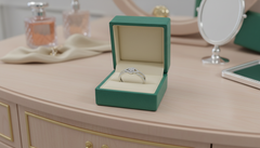 Contemporary Geometric Bloom Diamond Ring