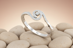 Twisted Bypass Silver Ring