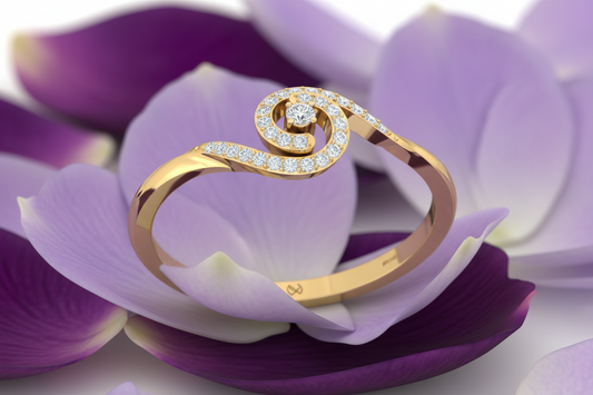 Twisted Lab Diamond Bypass Ring