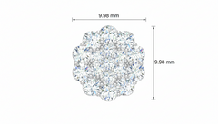 Brilliant Diamond Cluster Flower Stud Earrings