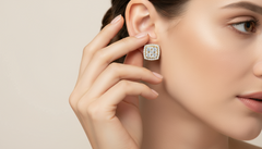 Square Diamond Illusion Stud Earrings