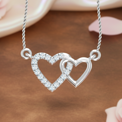 Interlocking Hearts - With Chain