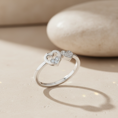 Heartbeat Promise Silver Ring