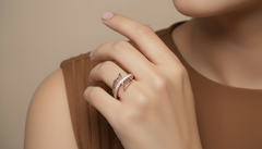 Diamond Leaf Wrap Ring