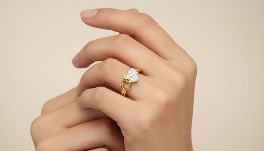Intertwined Hearts Diamond Ring