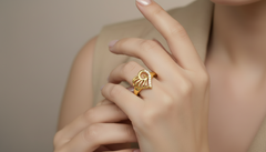 Fluttering Heart Diamond Ring