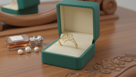 Fluttering Heart Diamond Ring