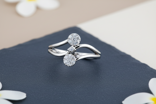 Intertwined Flora Silver Ring