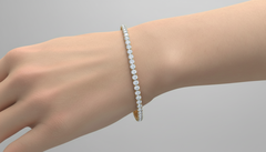 Round Cut Diamond Tennis Bracelet