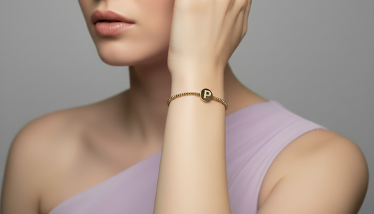 Celestial Initial Beaded Bangle