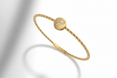 Celestial Initial Beaded Bangle