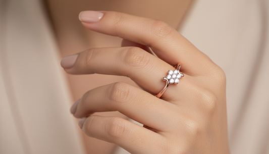 Flower Diamond Cluster Ring