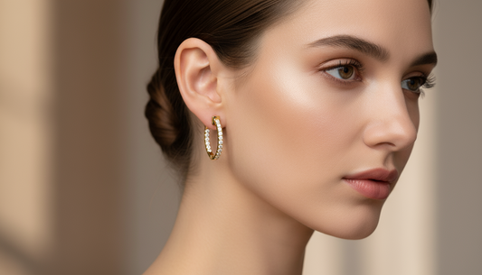 Diamond Pave Mini Hoop Earrings