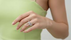 Ribbon Bow Diamond Ring