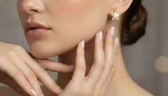 Diamond Star Stud Earrings for Women