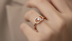 Intertwined Oval Diamond Ring