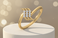 Triple Wave Accent Ring