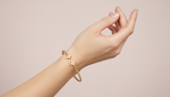 Minimalist Four-Leaf Clover Diamond Bangle