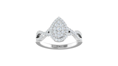 Pear-Shaped Diamond Infinity Ring