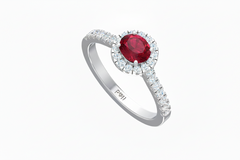 Ruby With Diamonds Appox One CTTW