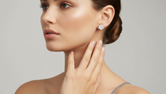 Brilliant Diamond Cluster Flower Stud Earrings