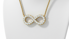 Infinity Diamond Love Necklace With Chain