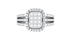Cushion Cluster Halo with Triple-Row