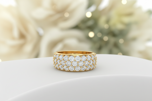 Triple Row Sparkle Band Ring