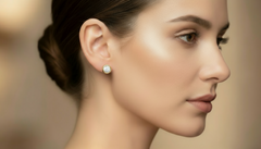 Bezel Set Diamond Solitaire Stud Earrings