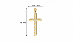 Dainty Diamond Station Cross Pendant
