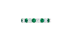 Emerald With Diamond Ten Stone