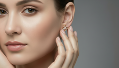 Open Clover Diamond Stud Earrings