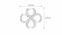 Open Clover Diamond Stud Earrings