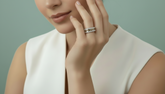 The Meander Modern Silver Ring Band