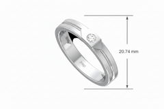 Sleek Flush-Set Diamond Band Ring