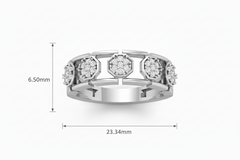 Modern Geometric Diamond Eternity Band