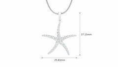 Diamond Starfish Pendant